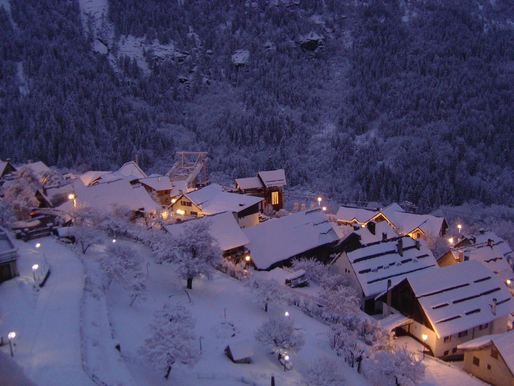 Looking down to lift station at dusk